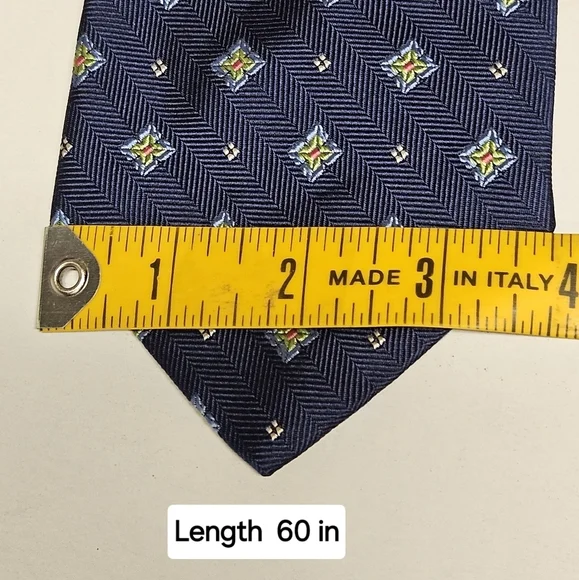 Brooks Brothers Makers silk woven Geomatric print tie blue green,New with tag